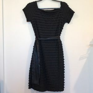 Black Dress with Waist Tie